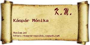 Káspár Mónika névjegykártya